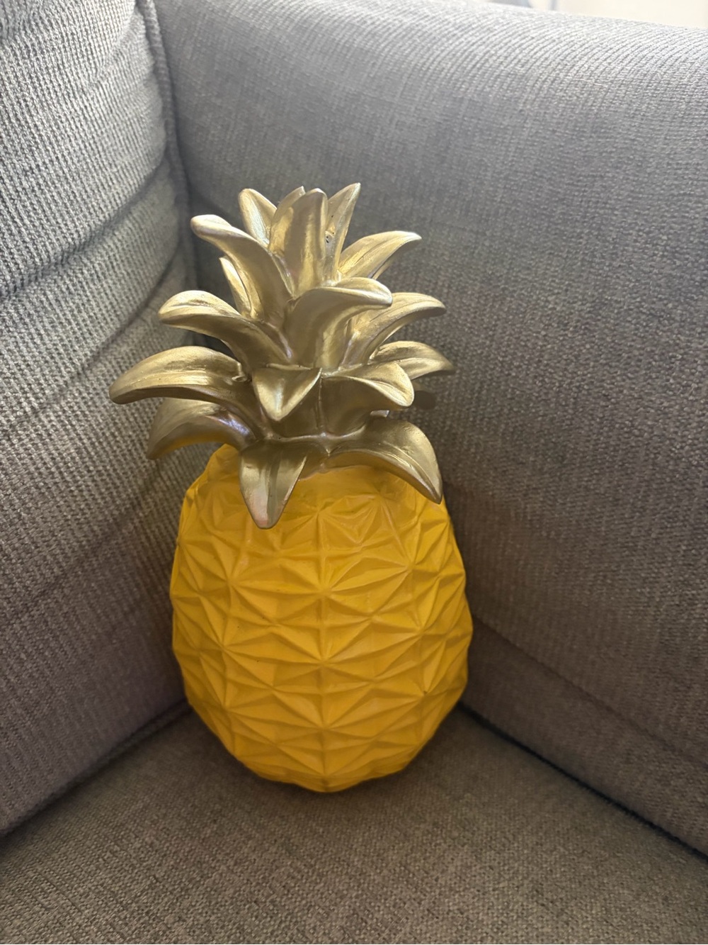Ashland Yellow and Gold Pineapple Table Accent